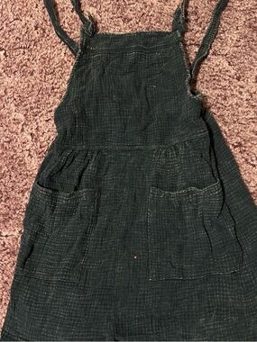 Zenana Outfitters Dark Green Textured Jumpsuit Romper